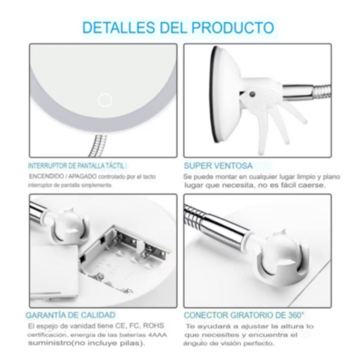 RadianceView Mirror™ -  Espejo de maquillaje con luz LED